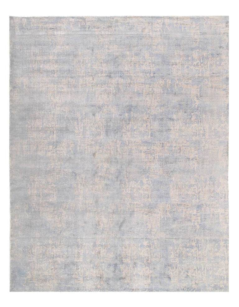 Light Blue hand Knotted Modern rug 10' X 14': Light Blue hand Knotted Modern rug 10' X 14' - New, Modern, Hand-Loomed, Viscose, 300 -D09401- 862.This item is part of our fine auction collection which includes many fine home accessories including