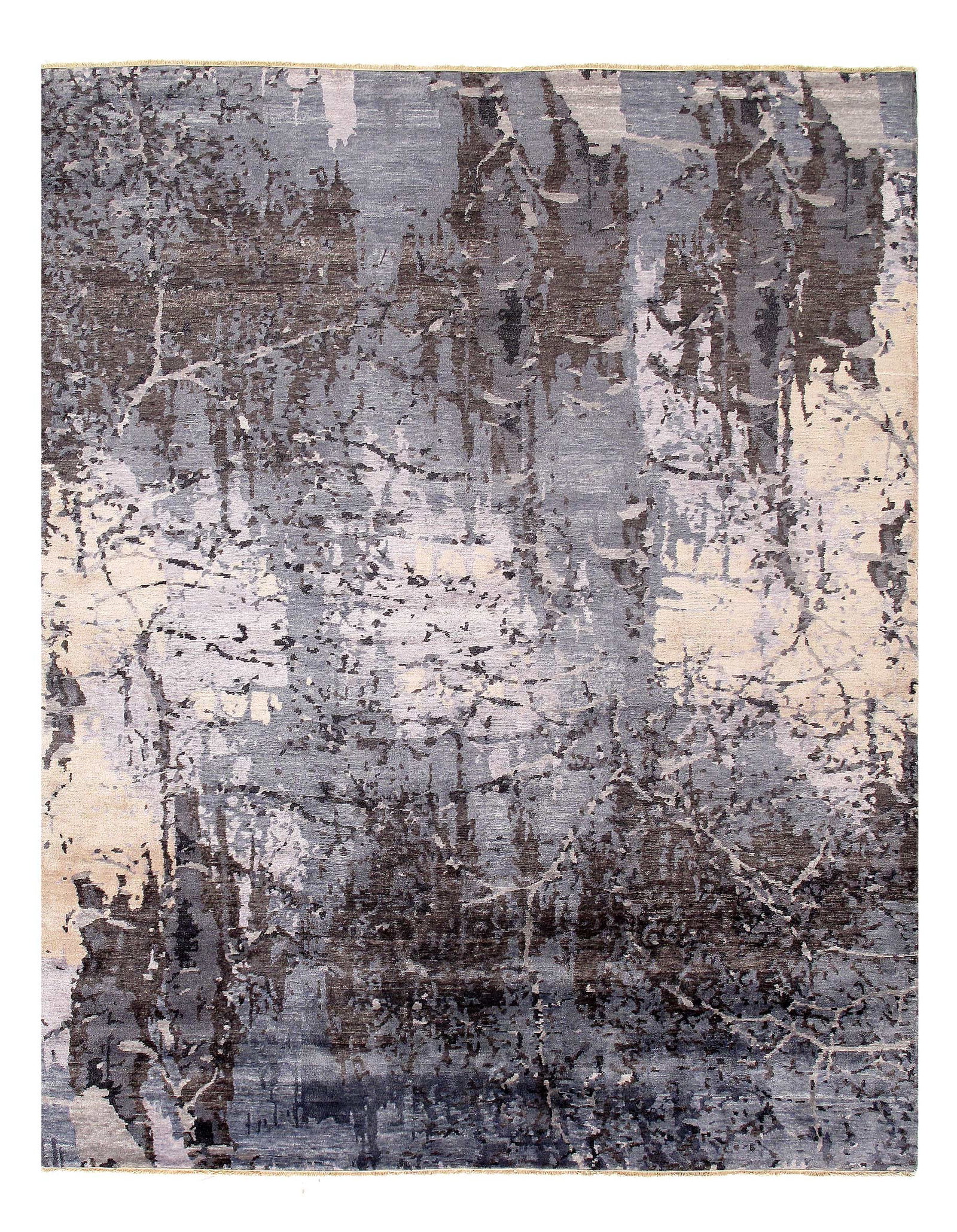 Gray Modern Rug Bamboo silk 8' x 10': Gray Modern Rug Bamboo silk 8' x 10' - New, Modern, Hand-Knotted, Bamboo Silk, 300 -D09304- 862.This item is part of our fine auction collection which includes many fine home accessories including ant