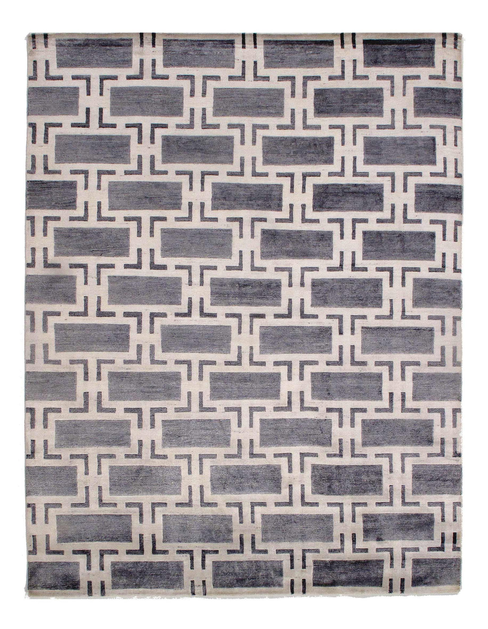 Gray Modern Bamboo silk Rug 8'x10' (1 of 5)