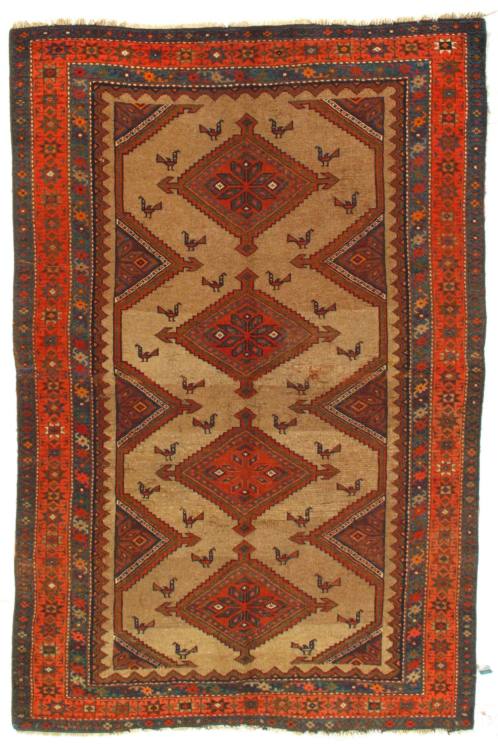 Camel Color Persian Antique Malayer 4'6'' X 6'9'' (1 of 4)