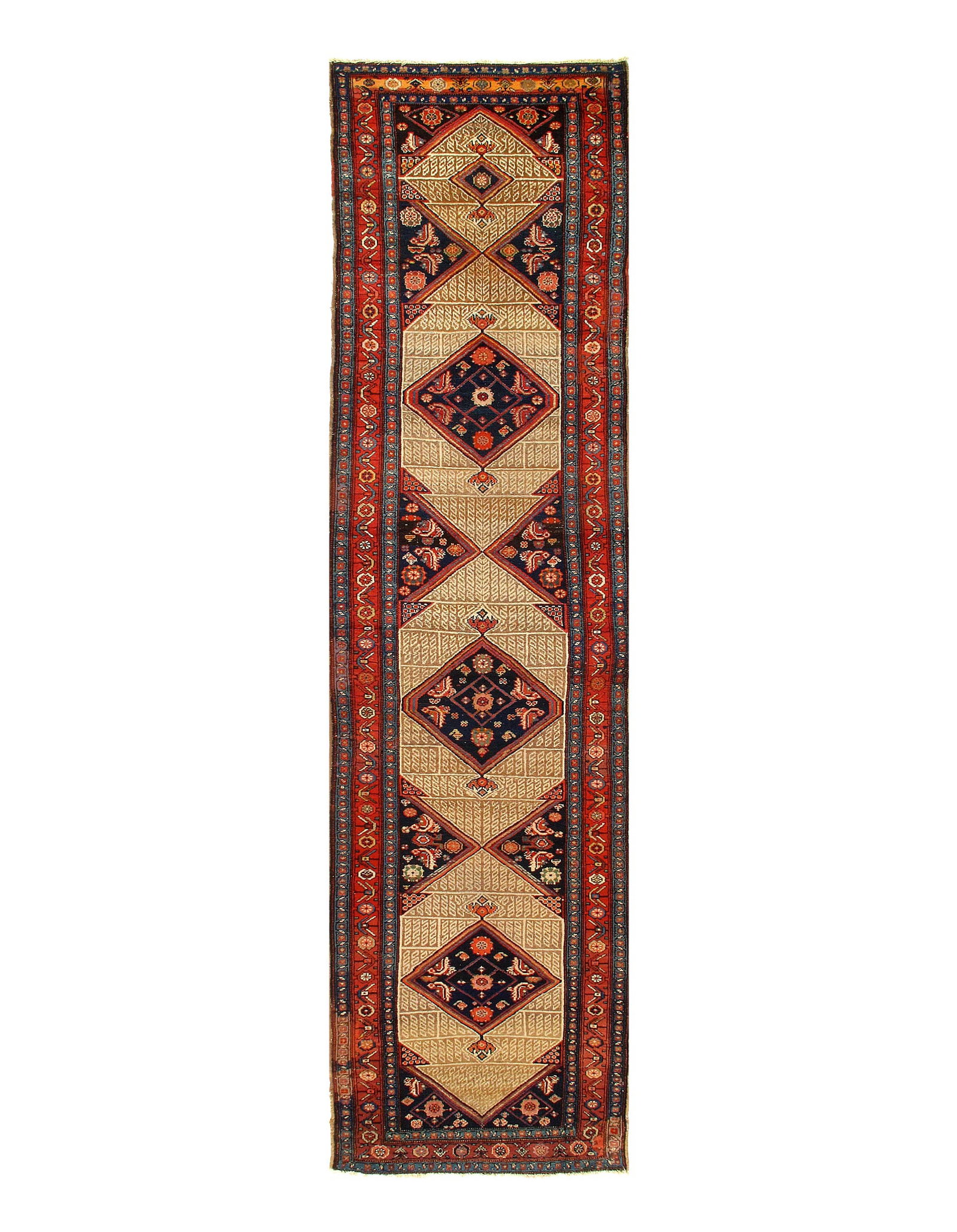 Ivory Antique Persian Malayer 3'4" X 13'2" (1 of 1)