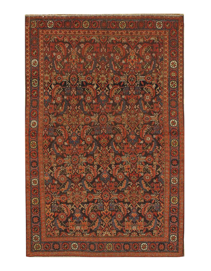 Navy Persian Antique Malayer 4' X 6' 4'' (1 of 1)