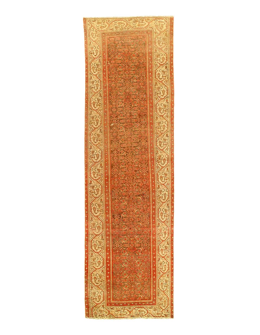 Persian Antique hand knotted Malayer Runner 3'1'' X 10'11'' (1 of 4)