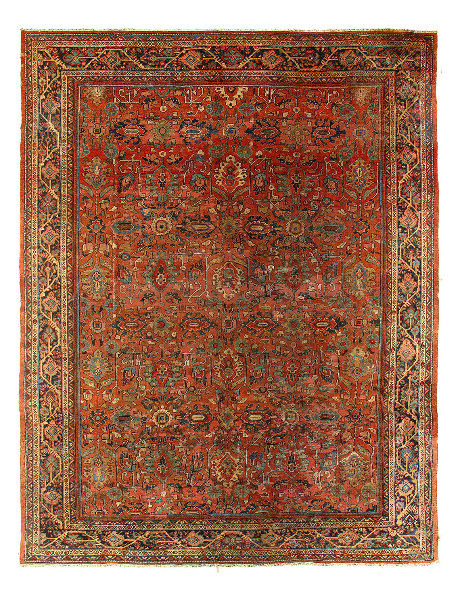 Rust Color Persian Antique Mahal 10'5'' X 13'3'' (1 of 3)