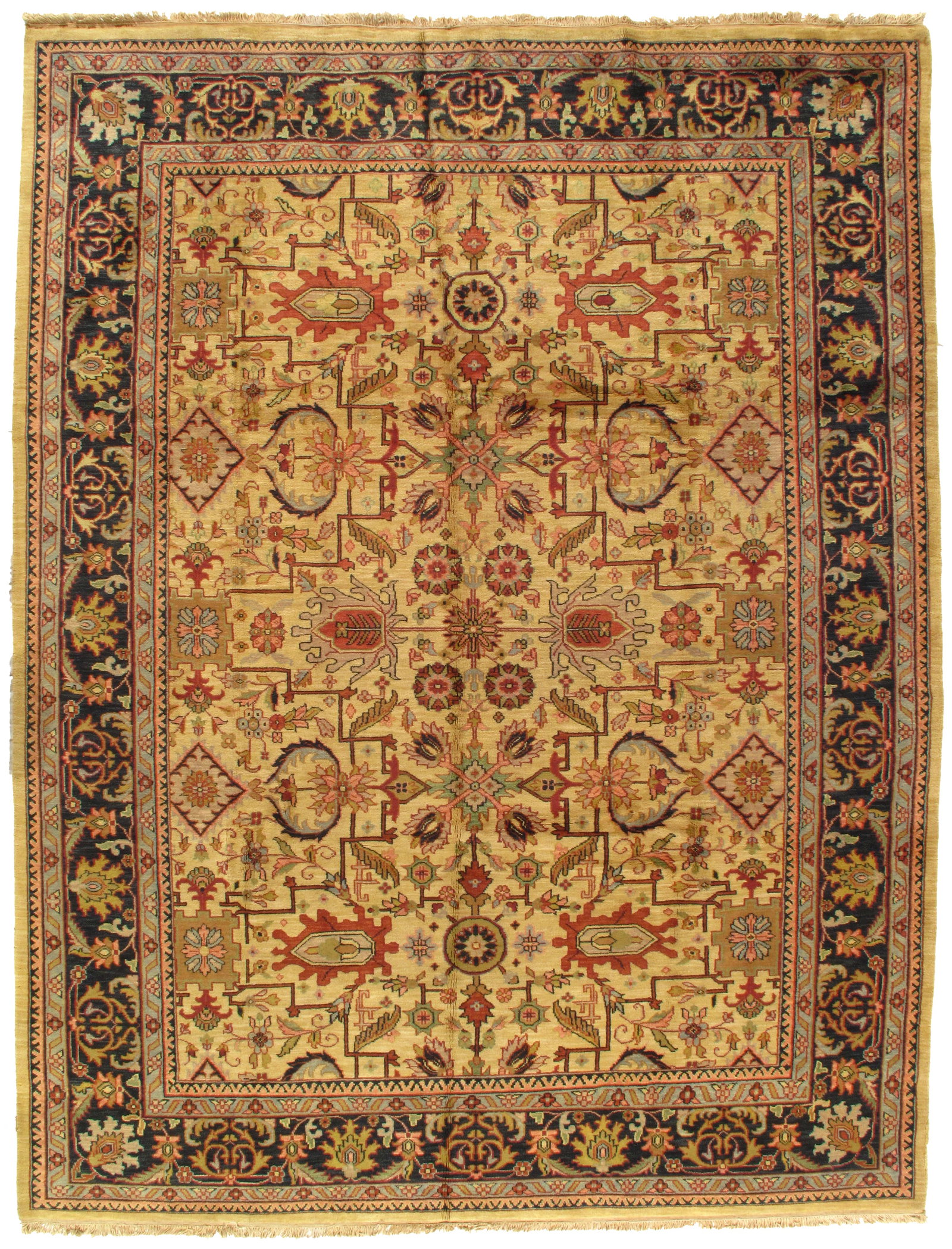 Fine Hand Knotted Mahal Design 9'x 12': Fine Hand Knotted Mahal Design 9'x 12' - new, Mahal, Hand-Knotted, Lamb's Wool, 300 -22396- 862.This item is part of our fine auction collection which includes many fine home accessories including ant