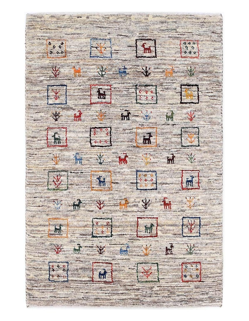 Fine Hand knotted persian Gabbeh 2'X 3'1": Fine Hand knotted persian Gabbeh 2'X 3'1" - NEW, Gabbeh, Hand-Knotted, Lamb's Wool, 300 -D13759- 862.This item is part of our fine auction collection which includes many fine home accessories includin