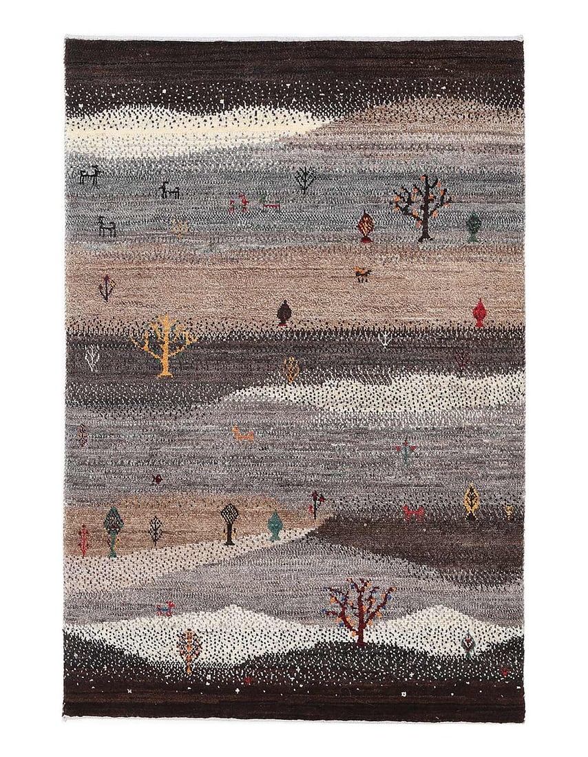 Fine Hand knotted Persian Gabbeh 2'9"X 4'3": Fine Hand knotted Persian Gabbeh 2'9"X 4'3" - NEW, Gabbeh, Hand-Knotted, Lamb's Wool, 300 -D13578- 862.This item is part of our fine auction collection which includes many fine home accessories includ