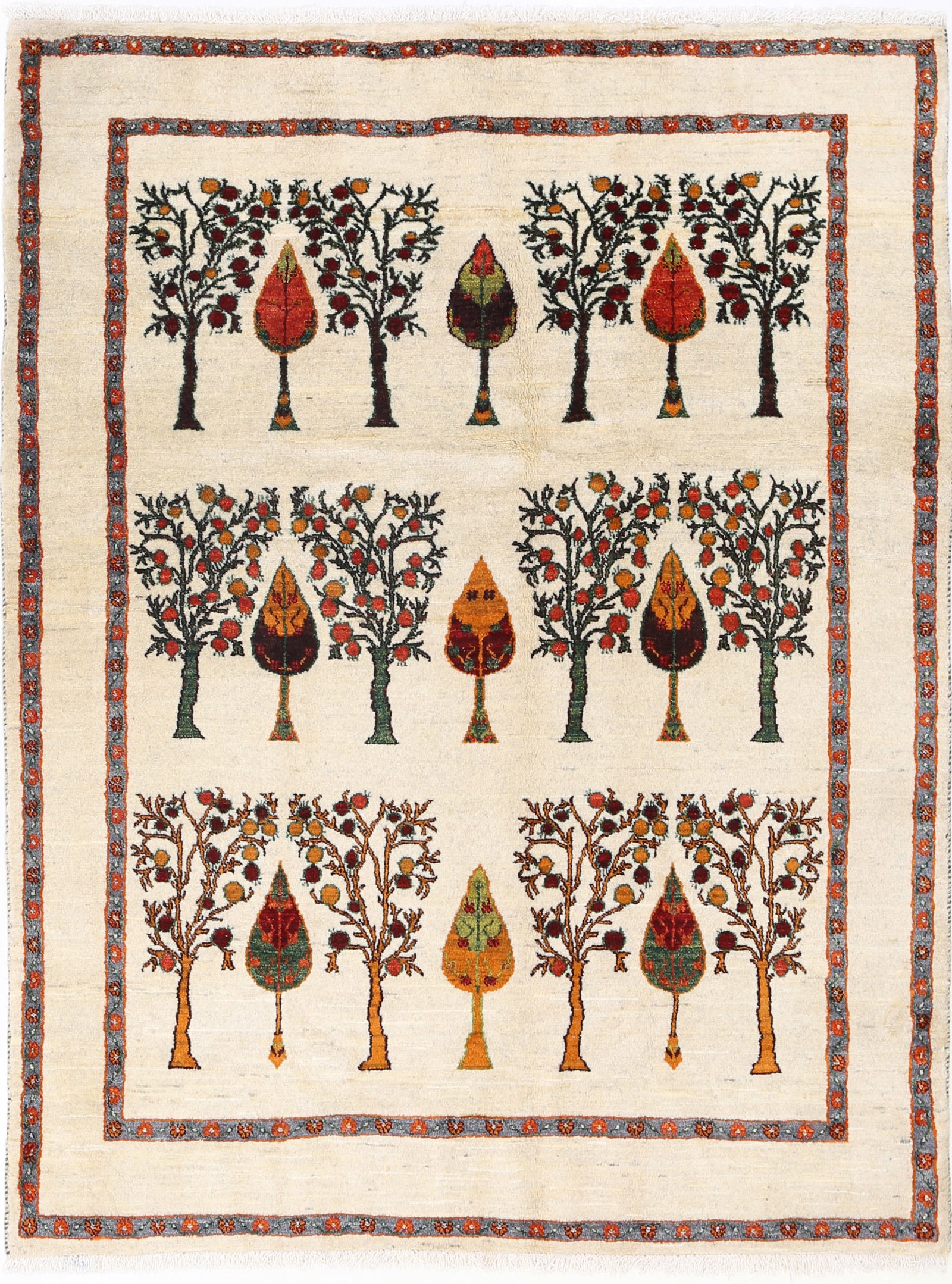 Fine Hand knotted Persian Gabbeh rug 5'1'' X 6'9'': Fine Hand knotted Persian Gabbeh rug 5'1'' X 6'9'' - New, Gabbeh, Hand-Knotted, Lamb's Wool, 300 -D13953- 862.This item is part of our fine auction collection which includes many fine home accessories