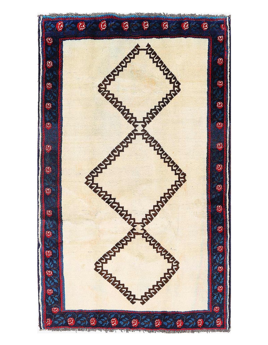 Fine Hand knotted Persian Gabbeh 4'9"X 7'9": Fine Hand knotted Persian Gabbeh 4'9"X 7'9" - NEW, Gabbeh, Hand-Knotted, Lamb's Wool, 300 -D13688- 862.This item is part of our fine auction collection which includes many fine home accessories includ