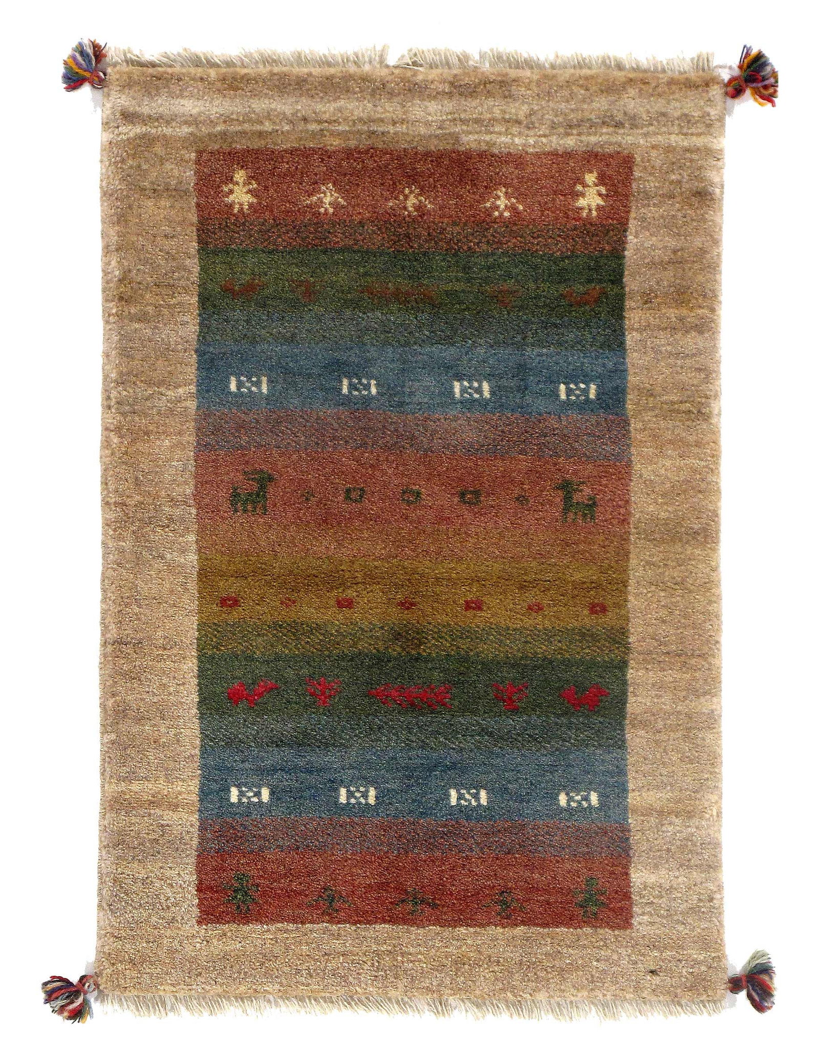 Fine Hand knotted Persian Gabbeh 2' X 3': Fine Hand knotted Persian Gabbeh 2' X 3' - New, Gabbeh, Hand-Knotted, Lamb's Wool, 300 -D09720- 862.This item is part of our fine auction collection which includes many fine home accessories including