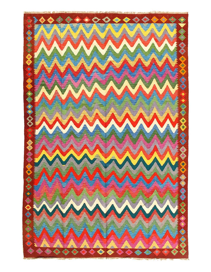 Pasargad Caucasian Tribal Style Flat Weave kilim 6'8'' X 9'8'' (1 of 3)