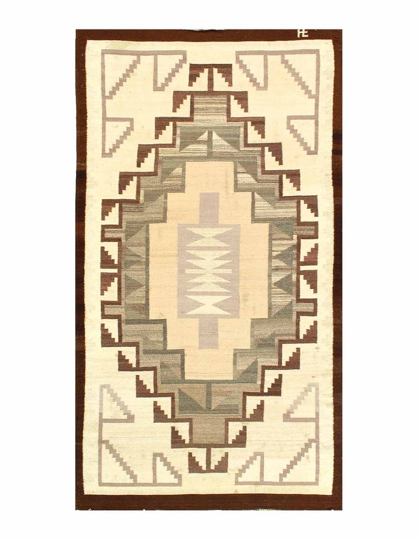 Antique Navajo Rug 3'9'' X 6'11'' (1 of 3)