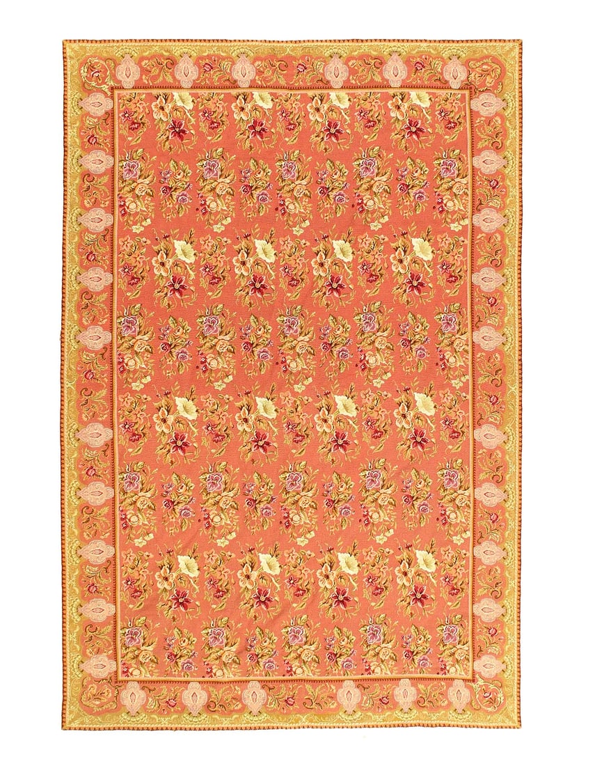 Handwoven Vintage Needlepoint Flat Weave Rug 6'7'' X 9'4'' (1 of 4)