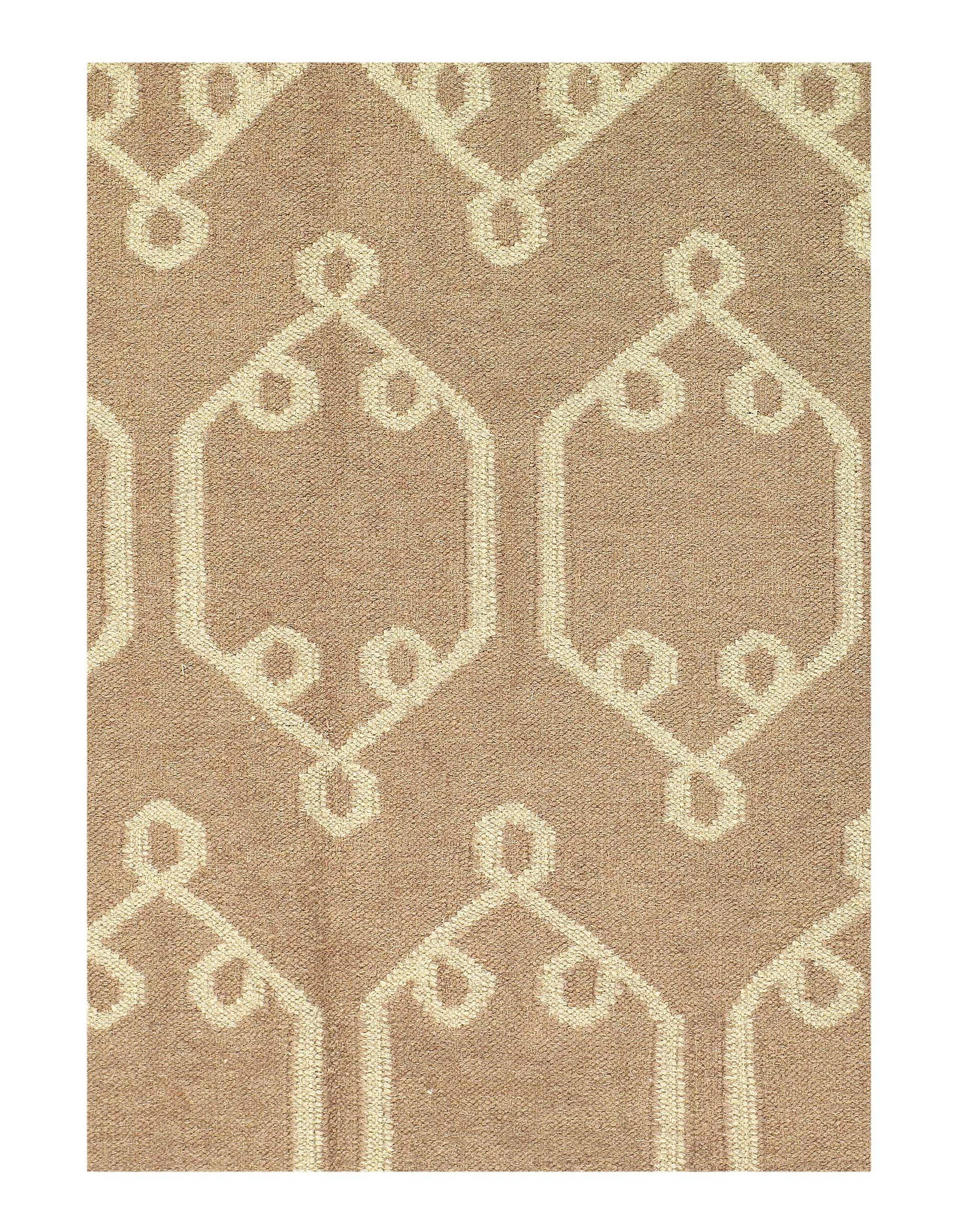 Light Brown Modern Flat Weave 5' X 8' - 2