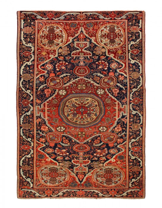 Fine Persain Antique Farahan Rug 4'4" X 6'7" (1 of 5)