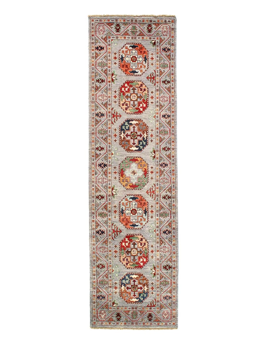 Fine Hand knotted Ersari runner 2'7'' X 9'3'' (1 of 4)