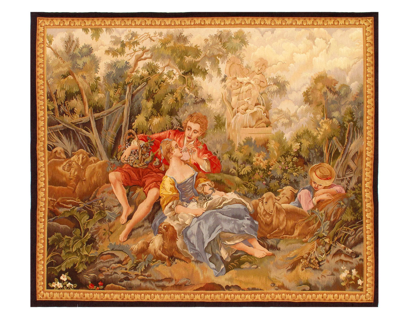 Antique Fine Hand Knotted Tapestry 5' X 5'9'': Antique Fine Hand Knotted Tapestry 5' X 5'9'' - 1900, Chinese, Hand-Knotted, Flat Weave, 300 -D11093- 862.This item is part of our fine auction collection which includes many fine home accessories inc