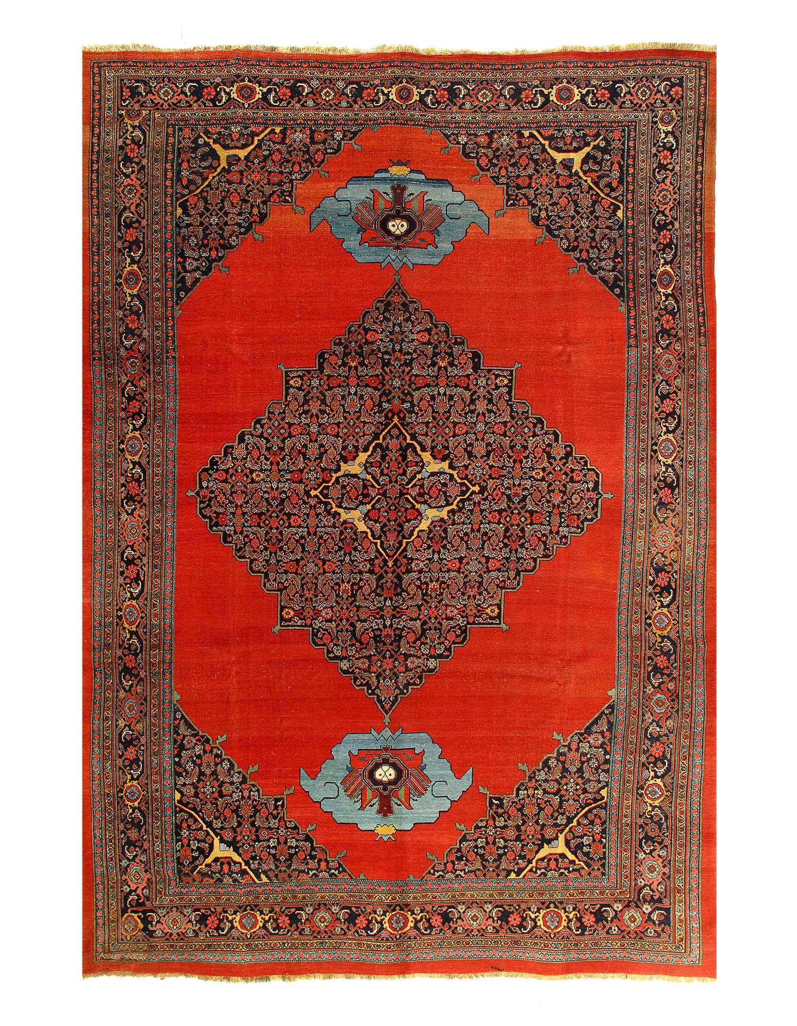 Red Antique Persian Bidjar 9'6" X 14': Red Antique Persian Bidjar 9'6" X 14' - circa 1880, Bidjar, Hand-Knotted, Lamb's Wool, 300 -D07780- 862.This item is part of our fine auction collection which includes many fine home accessories inclu