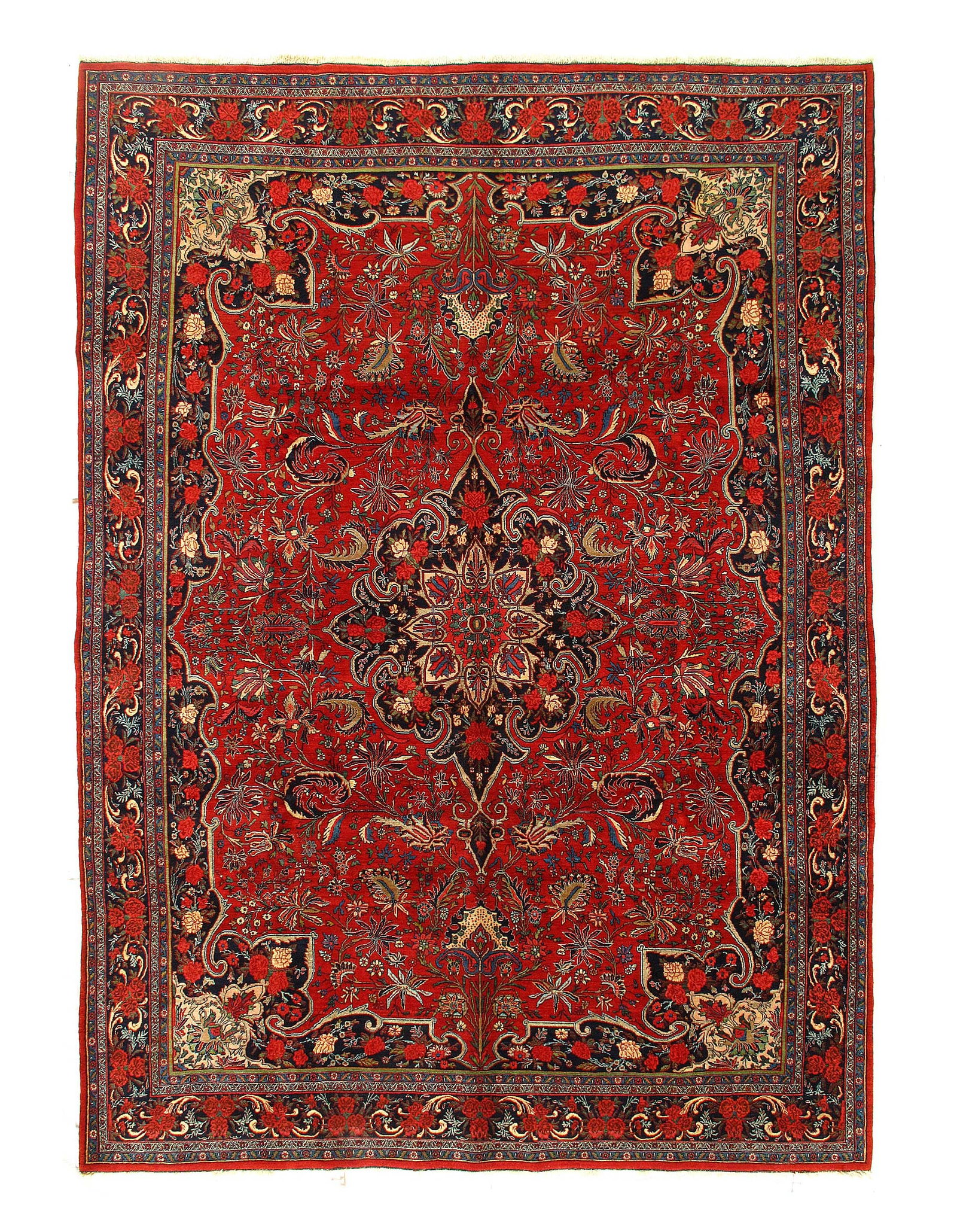 Antique Persian Bidjar Hand-Knotted 9'x12'5": Antique Persian Bidjar Hand-Knotted 9'x12'5" - circa 1920, Bidjar, Hand-Knotted, Wool, 300 -D03823- 862.This item is part of our fine auction collection which includes many fine home accessories inclu