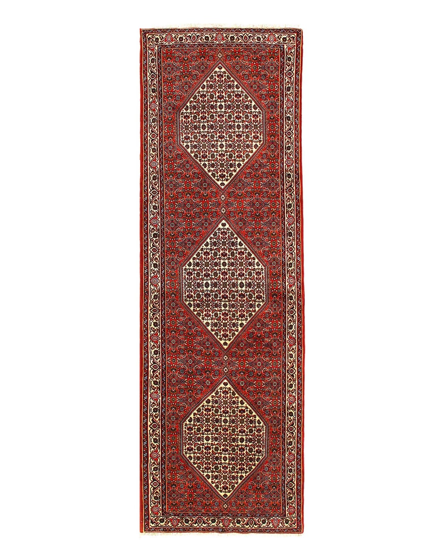 Fine Hand knotted Persian Bidjar runner 3'X 10' (1 of 3)