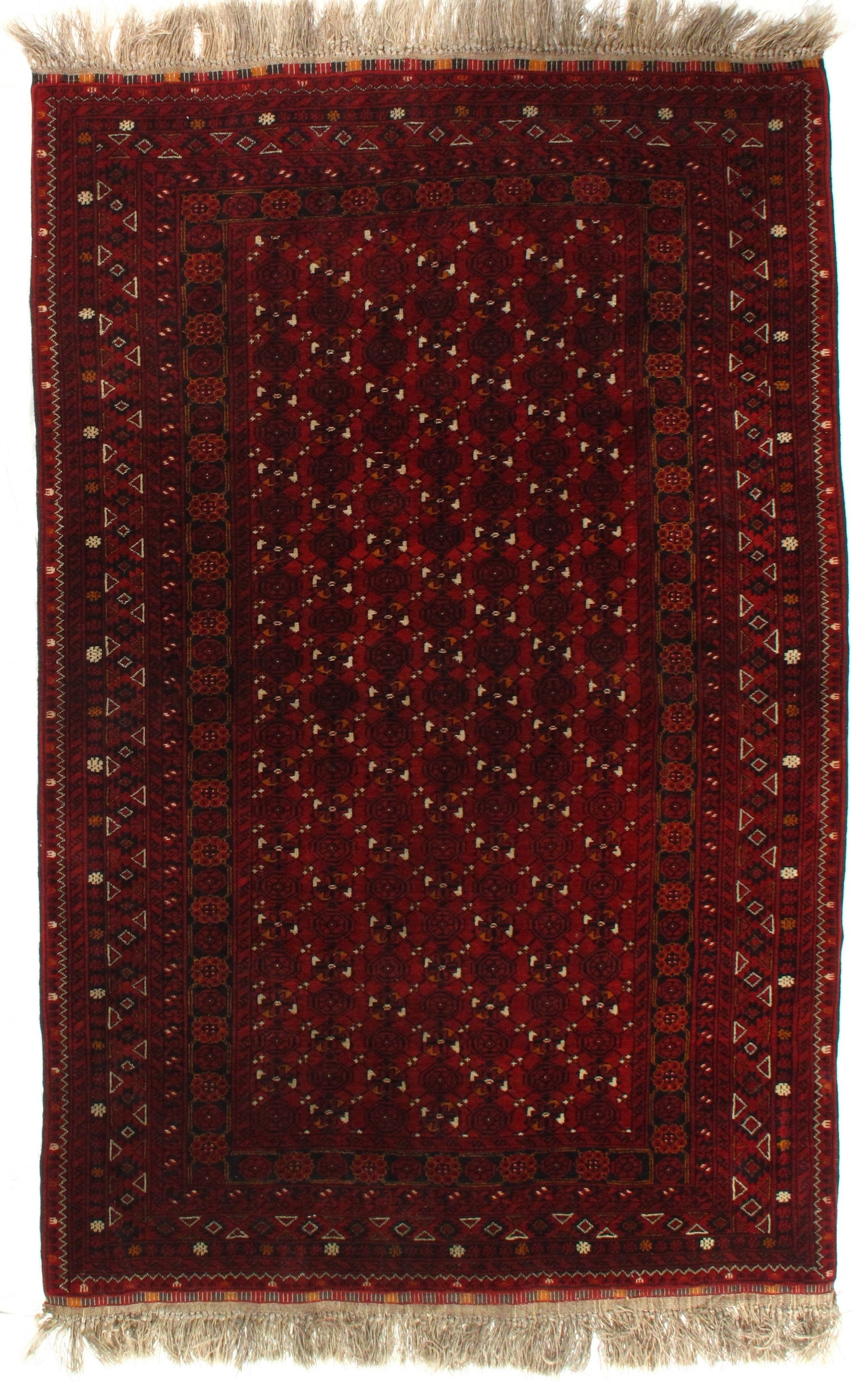 Rust Afghani Bashire 4'3"x6'5": Rust Afghani Bashire 4'3"x6'5" - Circa 1980, Beshir, Hand-Knotted, Lamb's Wool, 300 -D10027- 862.This item is part of our fine auction collection which includes many fine home accessories including an