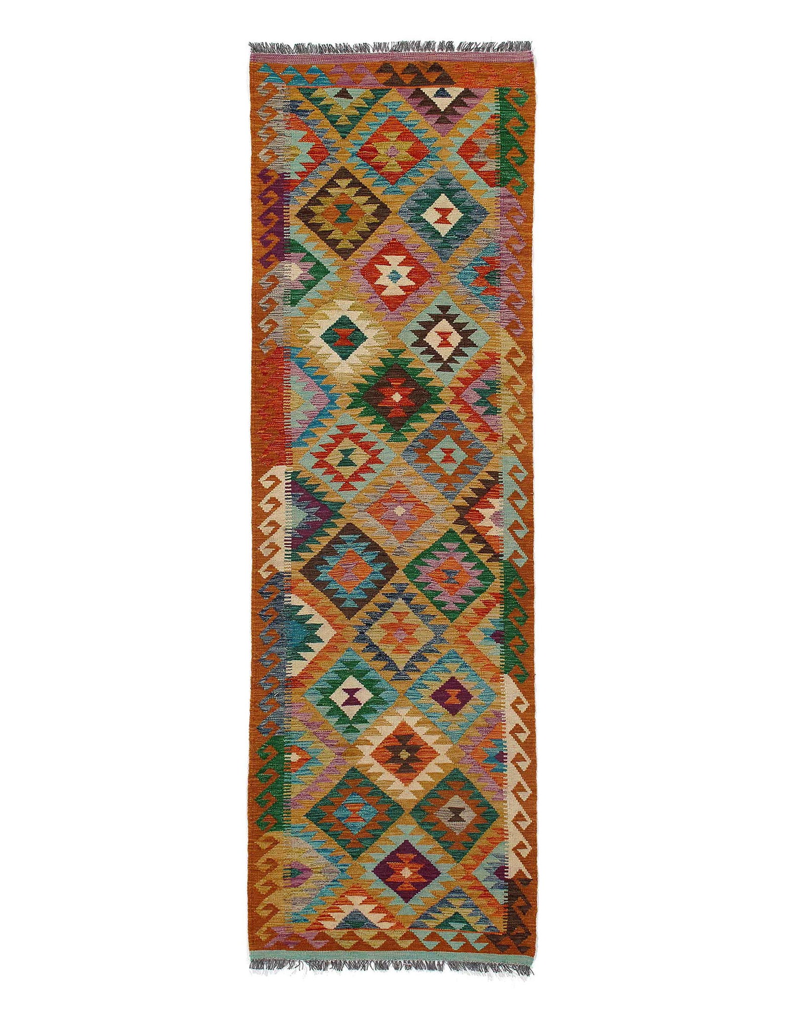 Pasargad Caucasian Tribal Style Flat Weave kilim 3' X 10' (1 of 4)