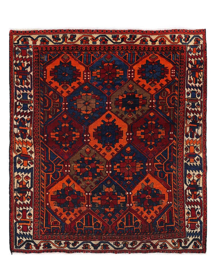 Persian Antique Square Bakhtiari rug 5'3'' X 5'11'' (1 of 4)