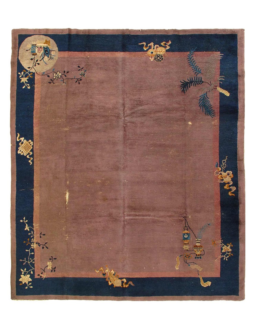 Antique Hand Knotted Chinese Art Deco 8'3'' X 9'3'': Antique Hand Knotted Chinese Art Deco 8'3'' X 9'3'' - 1920s, Art Deco, Hand-Knotted, Lamb's Wool, 300 -D11189- 862.This item is part of our fine auction collection which includes many fine home