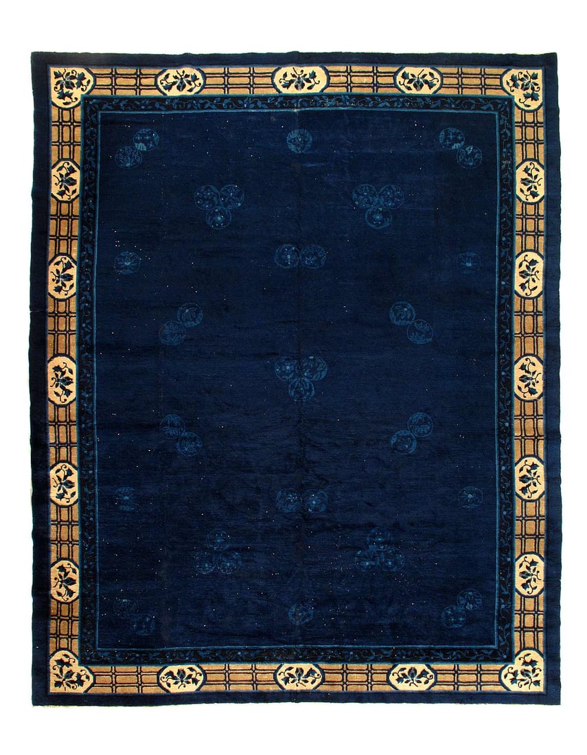 Chinese Antique Art Deco rug 9'X 11'5'': Chinese Antique Art Deco rug 9'X 11'5'' - Early 20th Century, Art Deco, Hand-Knotted, Lamb's Wool, 300 -D12331- 862.This item is part of our fine auction collection which includes many fine home acces