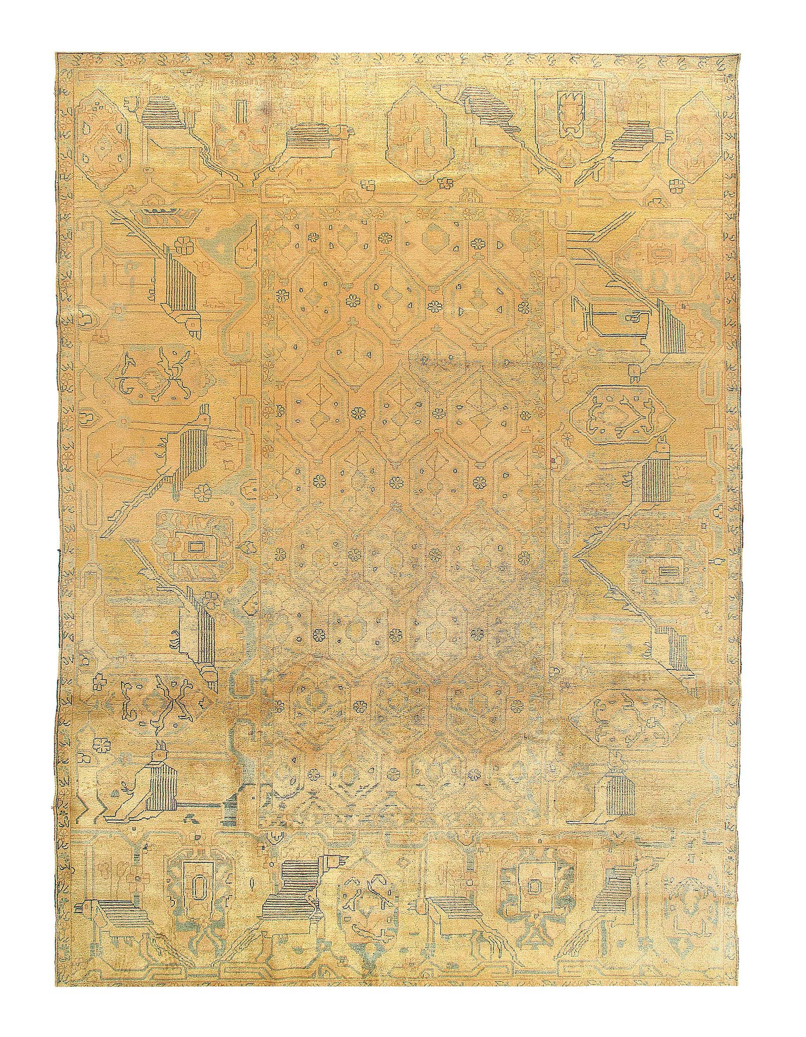 Fine Arts Craft Hand-Knotted Rug - 9'8" X 13'11": Fine Arts Craft Hand-Knotted Rug - 9'8" X 13'11" - New, Art & Crafts, Hand-Knotted, Lamb's Wool, 300 -D07213- 862.This item is part of our fine auction collection which includes many fine home accesso