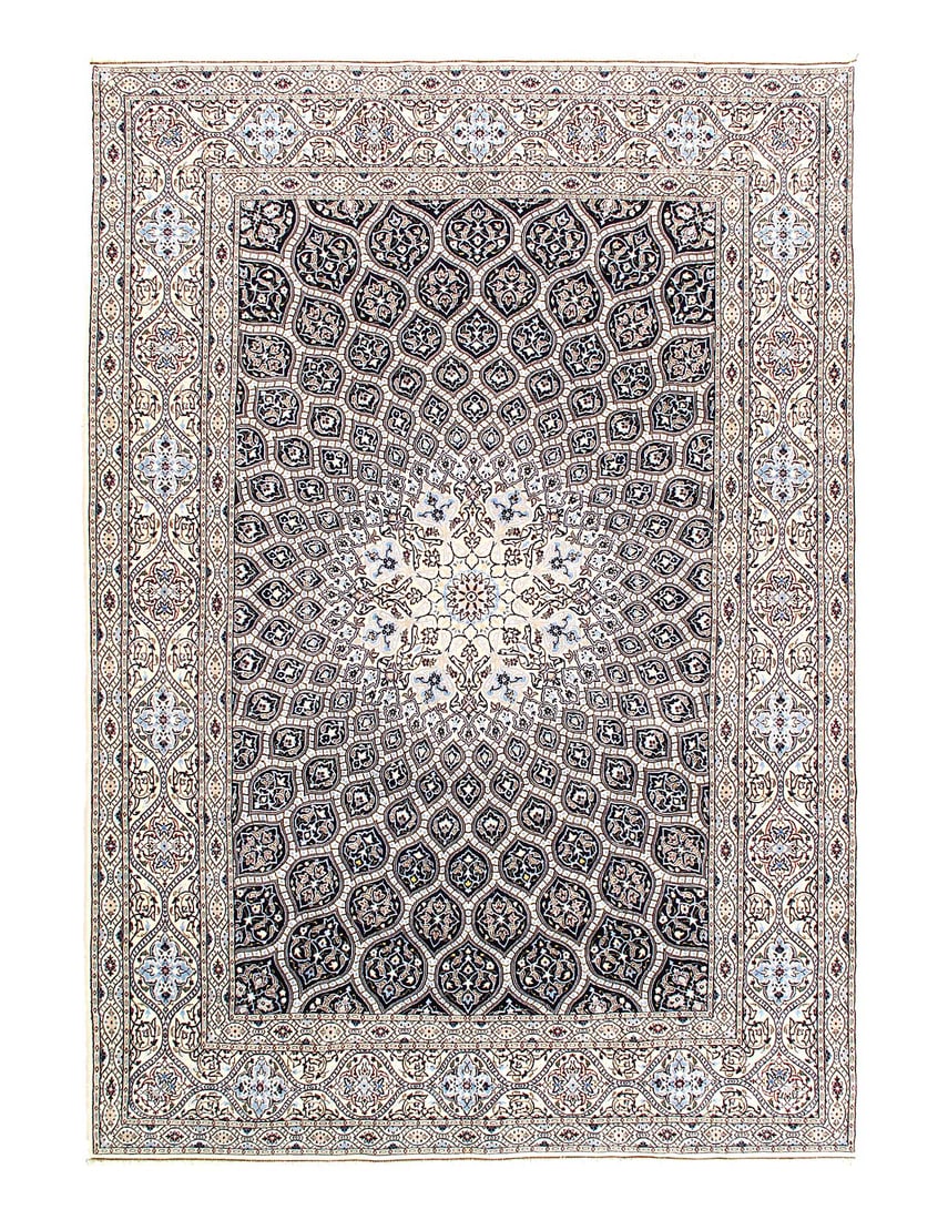 Fine Hand knotted Persian Silk & Wool Nain 6'11'' X 10': Fine Hand knotted Persian Silk & Wool Nain 6'11'' X 10'New , wool. silk, Hand Knotted , 300 -D15377- 862.This item is part of our fine auction collection which includes many fine home accessories incl