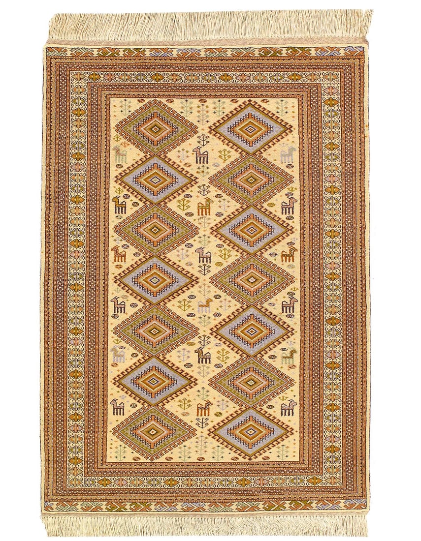 Fine Hand Knotted Persian vintage Ardabill Rug 4' X 5'5'': Fine Hand Knotted Persian vintage Ardabill Rug 4' X 5'5'' - 2000, All Over, Hand-Knotted, Lamb's Wool, 300 -D03211- 862.This item is part of our fine auction collection which includes many fine home a