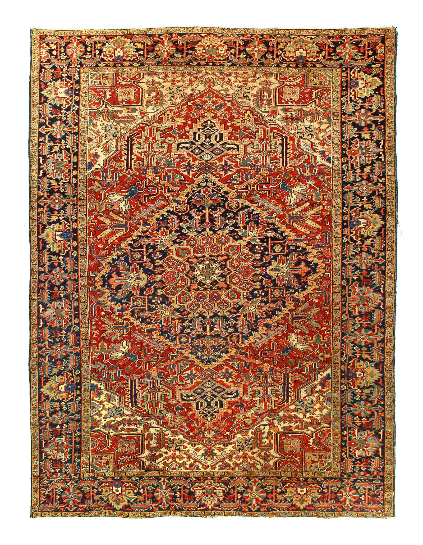 Antique Persian Heriz Serapi Rug 8'X 10'8" (1 of 3)