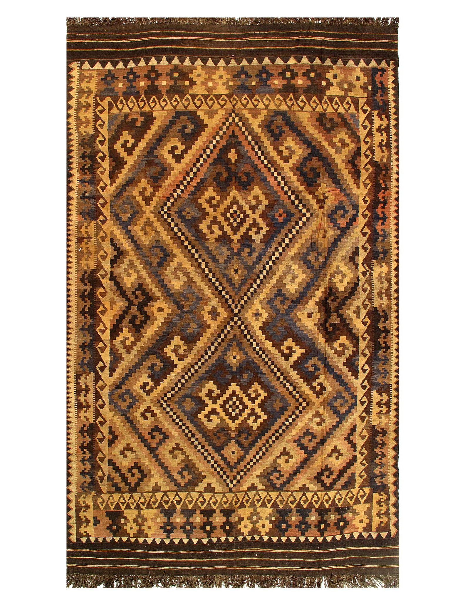 Fine Hand Woven Kilim Rug 8'x 12'6": Fine Hand Woven Kilim Rug 8'x 12'6" - CIRCA 1960, All Over, Hand-Woven, Lamb's Wool, 300 -17152- 862.This item is part of our fine auction collection which includes many fine home accessories includin