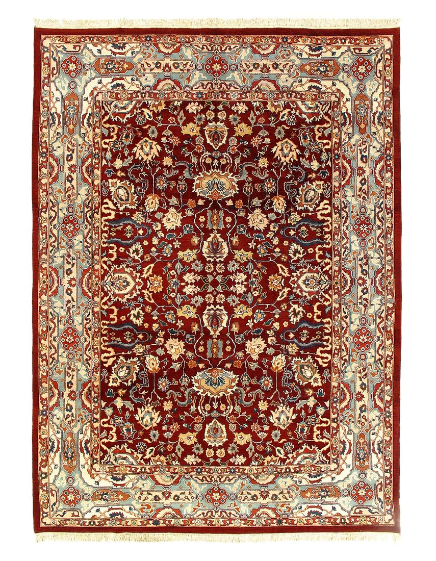 Rust Fine Hand Knotted Agra Rug 9'X 12'3" (1 of 1)