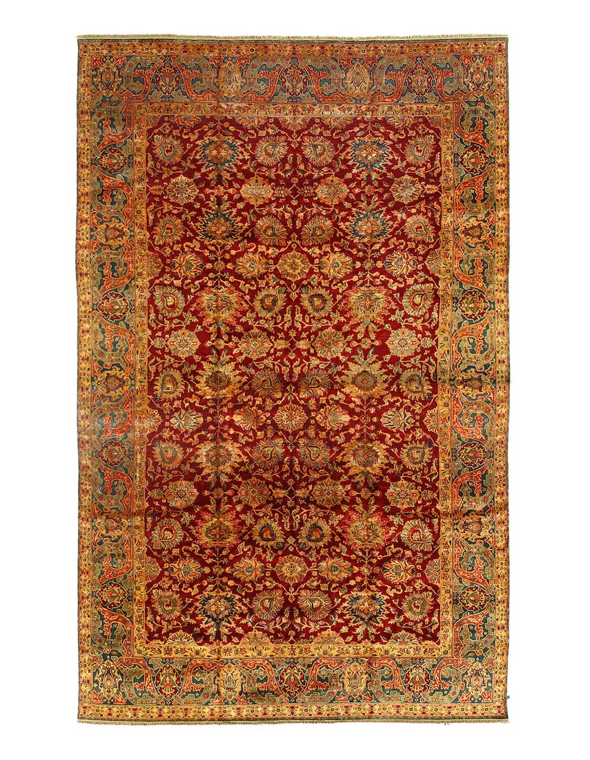 Fine Hand knotted Agra Rug 11'11'' X 12'6'': Fine Hand knotted Agra Rug 11'11'' X 12'6'' - New, Agra, Hand-Knotted, Lamb's Wool, 300 -27587- 862.This item is part of our fine auction collection which includes many fine home accessories including