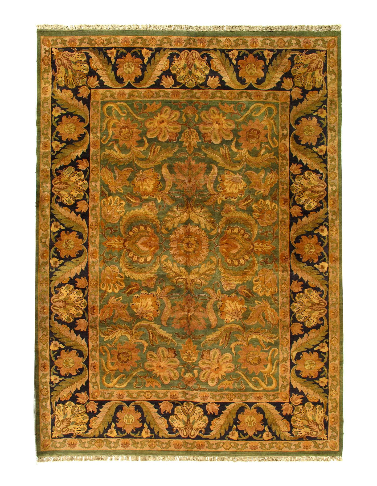 Fine Hand Knotted Indian Agra rug 10'2'' X 14'5'' (1 of 20)