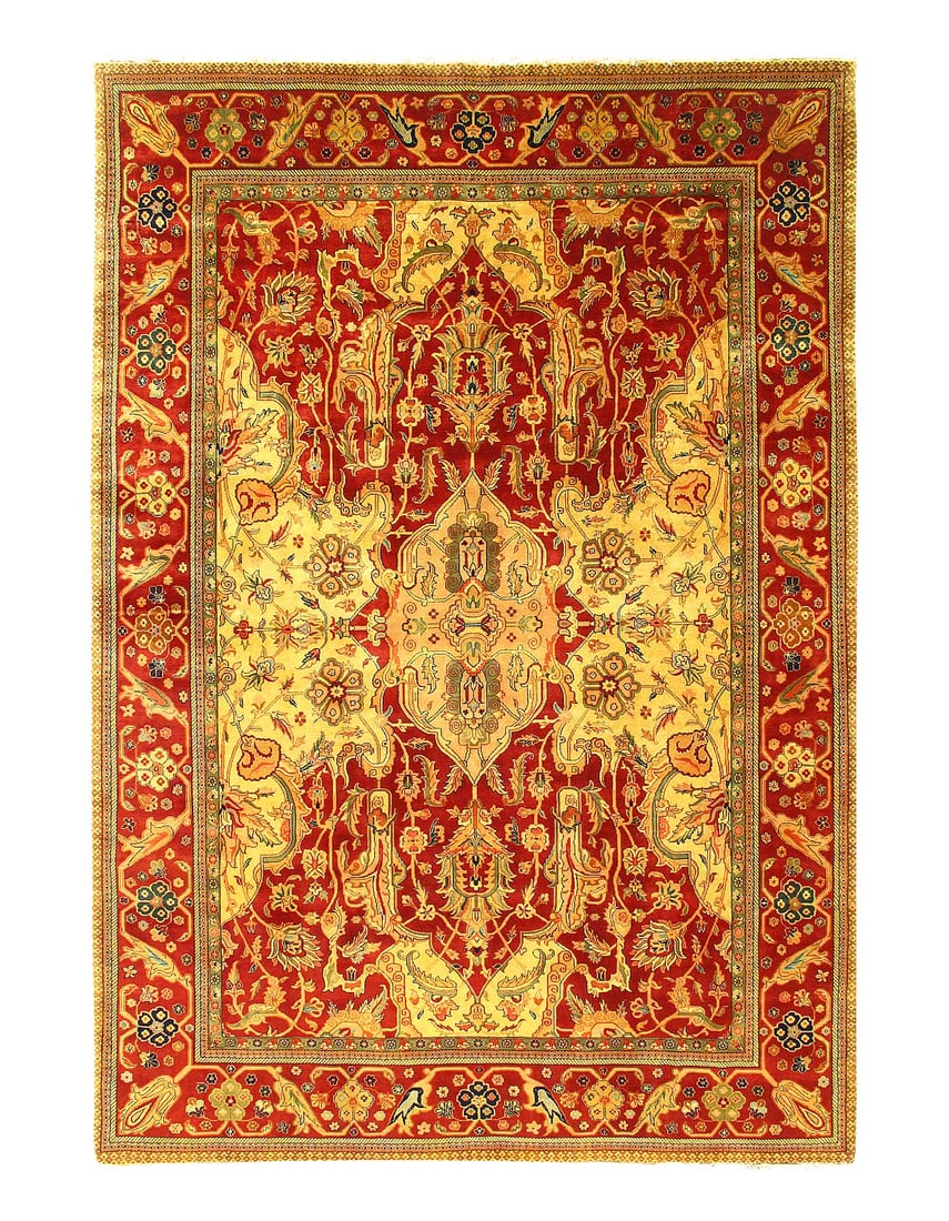 Fine hand Knotted Agra 8' X 11'8'': Fine hand Knotted Agra 8' X 11'8'' - New, Agra, Hand-Knotted, Lamb's Wool, 300 -25319- 862.This item is part of our fine auction collection which includes many fine home accessories including antique 