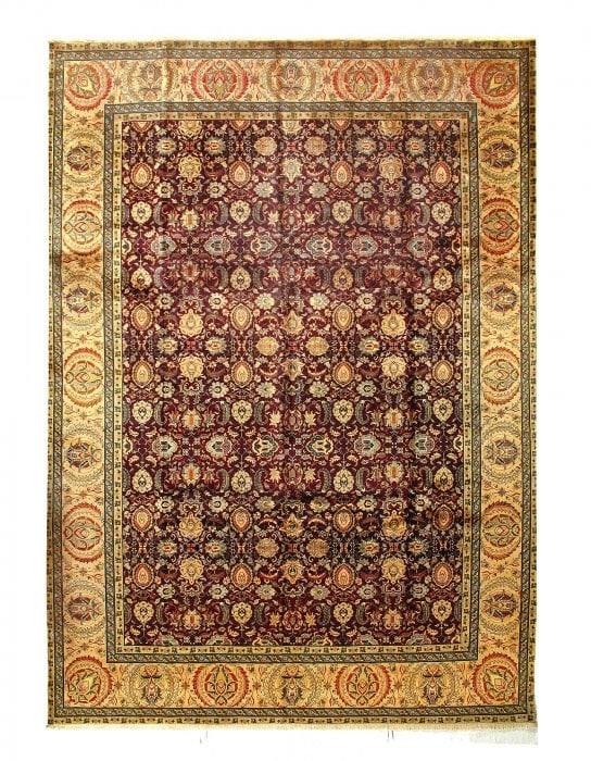 Fine Hand Knotted Indian Agra square 10' X 14': Fine Hand Knotted Indian Agra square 10' X 14' - New, Agra, Hand-Knotted, Lamb's Wool, 300 -25529- 862.This item is part of our fine auction collection which includes many fine home accessories includ