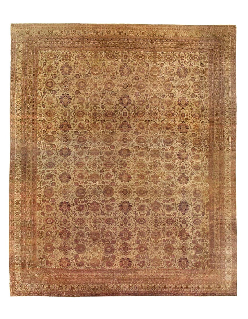 Fine Hand Antique Agra rug 14'11'' X 17'7'': Fine Hand Antique Agra rug 14'11'' X 17'7'' - Circa 1900, Agra, Hand-Knotted, Lamb's Wool, 300 -D04381- 862.This item is part of our fine auction collection which includes many fine home accessories i