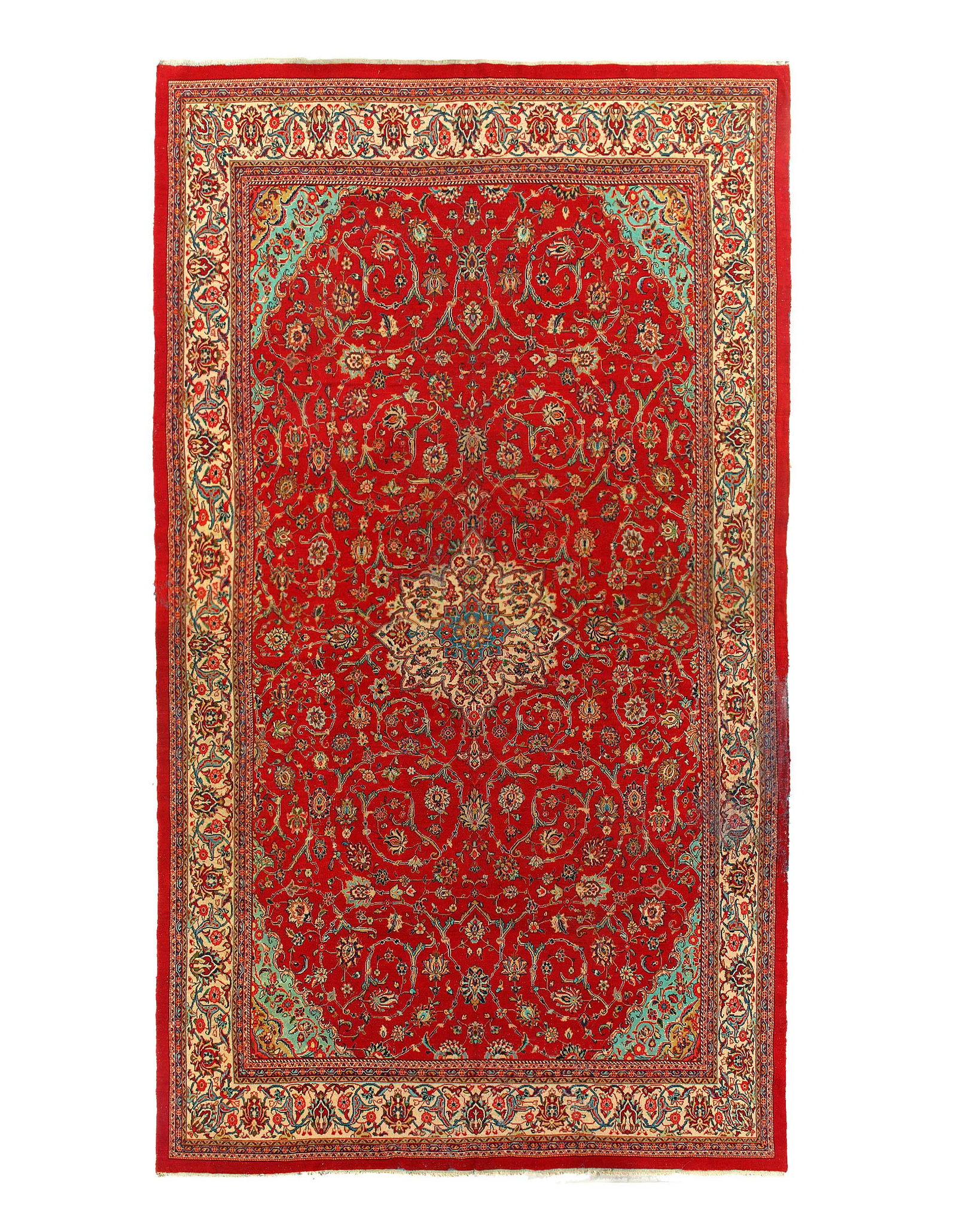 Red Sami antique Persian Hand Knotted Mahal 11.01x 19.01 (1 of 3)