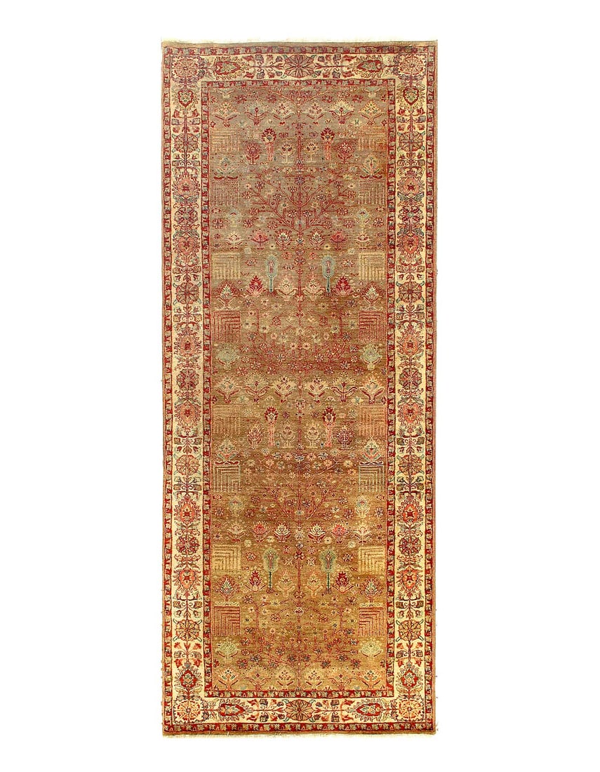 Camel Indian Agra runner 4' X 10'6" (1 of 3)