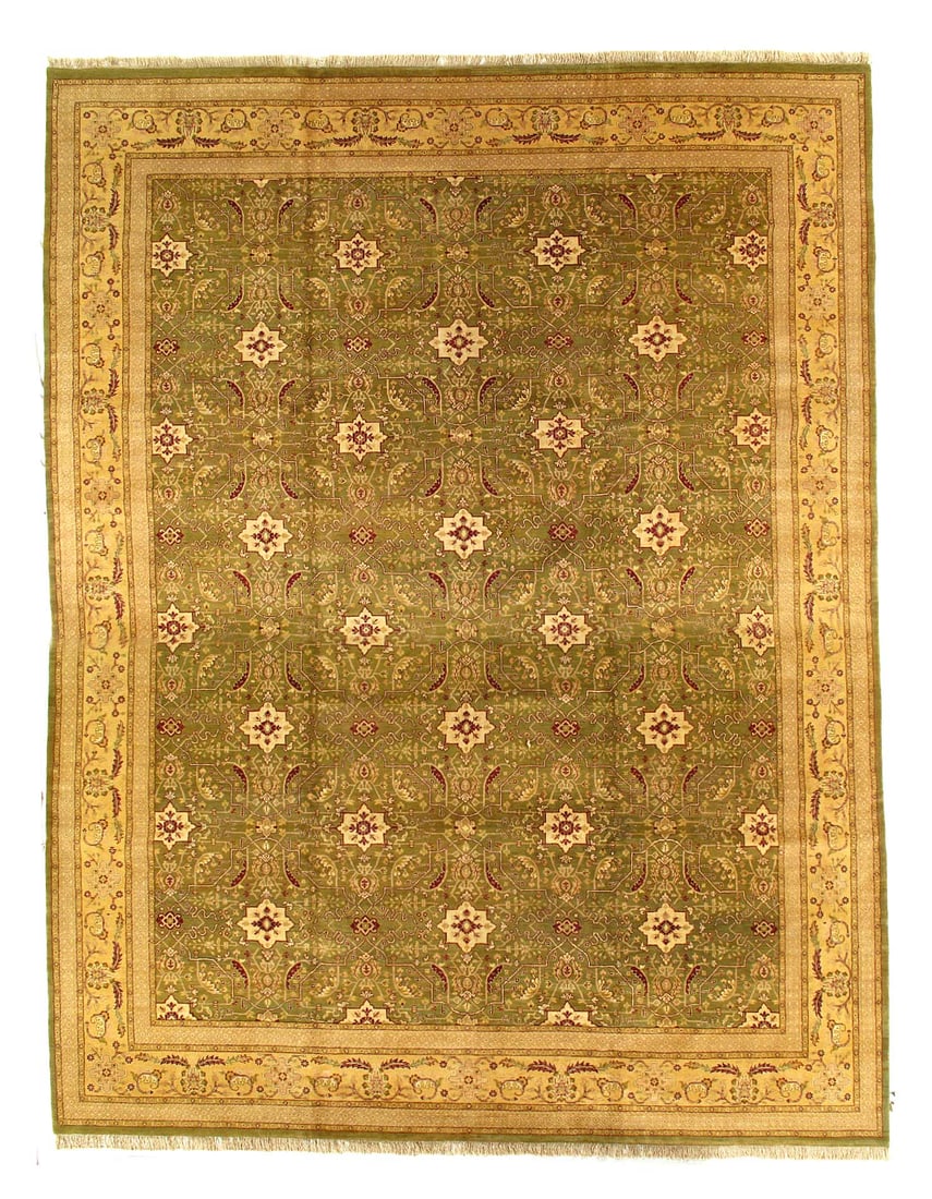 Fine Hand Knotted Augra 12'1"X 15'7": Fine Hand Knotted Augra 12'1"X 15'7" - NEW, Agra, Hand-Knotted, Lamb's Wool, 300 -24465- 862.This item is part of our fine auction collection which includes many fine home accessories including antiqu