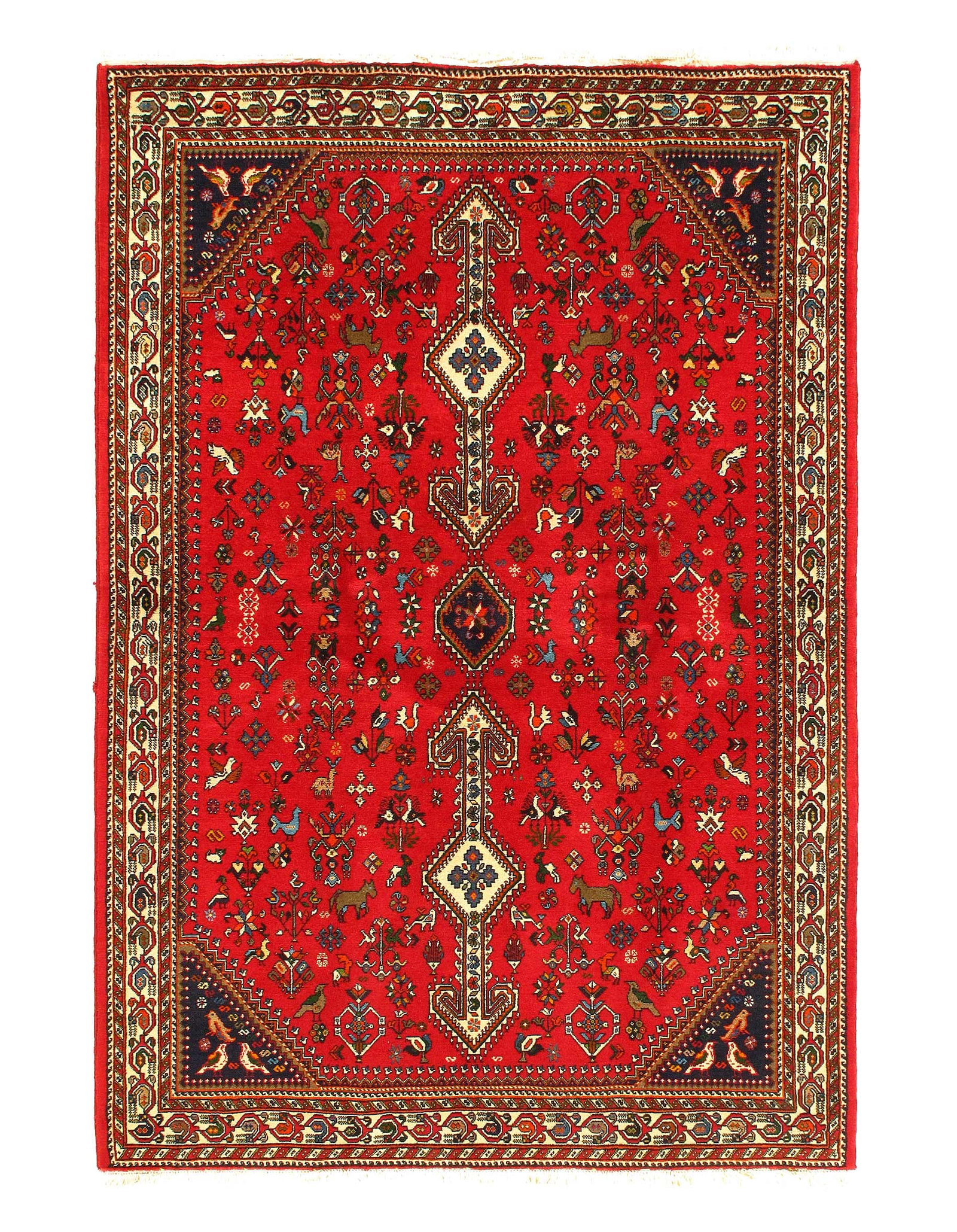 Red Persian Afshar Rug 5' x 7' (1 of 5)