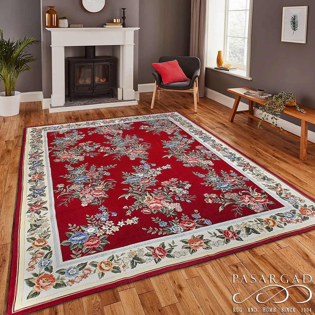 Rust Aubusson Design 8' X 10' - 3