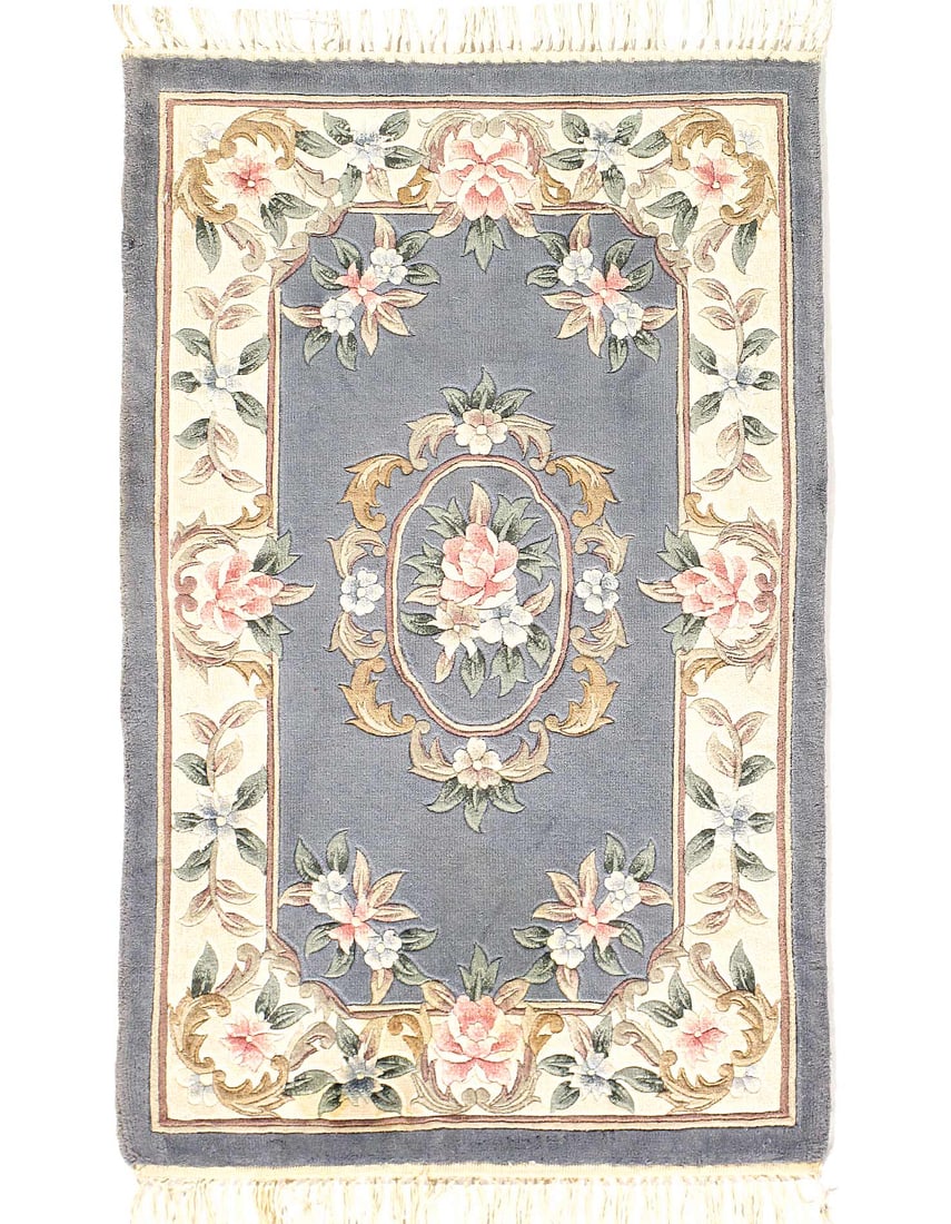 Fine Hand Knotted Chinese Abusson rug 2'X 3': Fine Hand Knotted Chinese Abusson rug 2'X 3' - NEW, Abussan, Hand-Knotted, Art Silk, 300 -51710- 862.This item is part of our fine auction collection which includes many fine home accessories