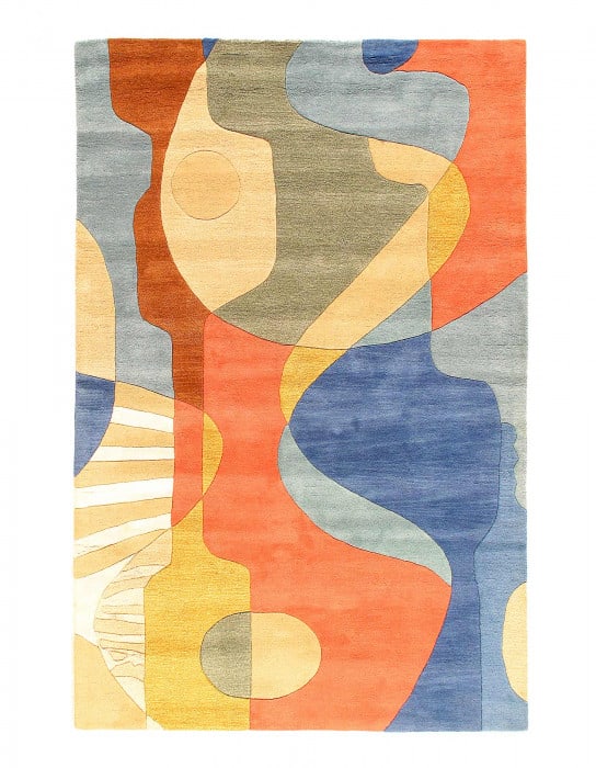 Fine Hand Tufted Abstract rug 5' X 8': Fine Hand Tufted Abstract rug 5' X 8' - New, Abstract, Hand-Tufted, Lamb's Wool, 300 -D12631- 862.This item is part of our fine auction collection which includes many fine home accessories including a