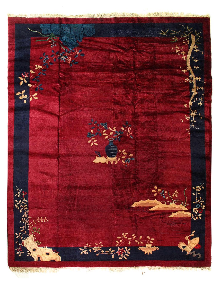 Antique Chinese Art Deco Rug 9'2"X 11'3" (1 of 4)