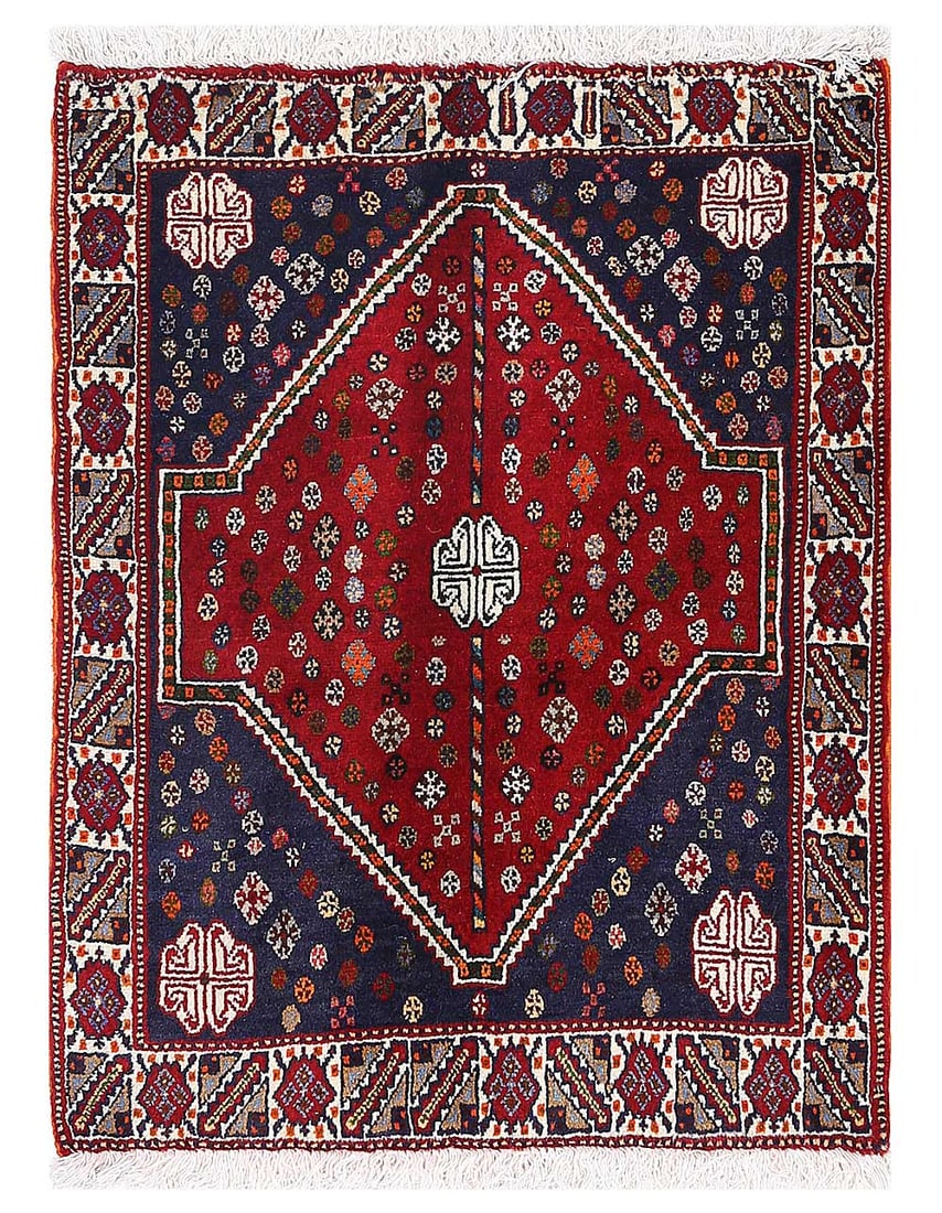 Red color Hand knotted Persian Abadeh 2'5'' X 3': Red color Hand knotted Persian Abadeh 2'5'' X 3' - New, Abadeh, Hand-Knotted, Lamb's Wool, 300 -D13480- 862.This item is part of our fine auction collection which includes many fine home accessories i
