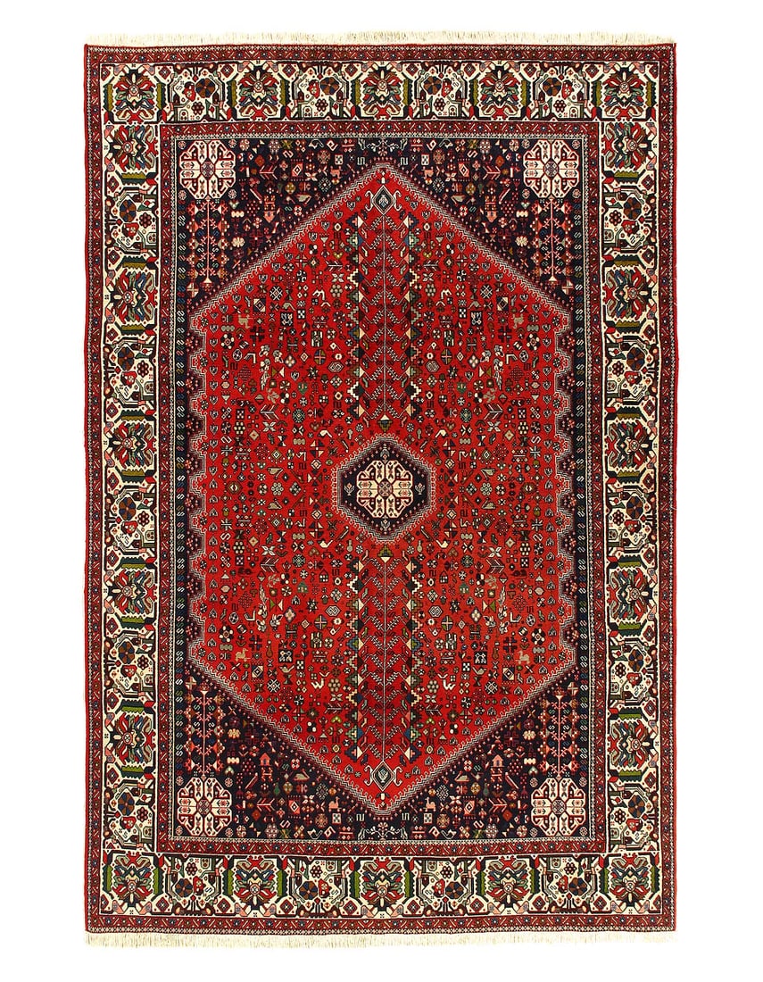 Fine Hand knotted Persian Abadeh rug 6'7X 10'1" (1 of 3)